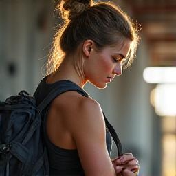 Lead Adventure Coach preparing gear